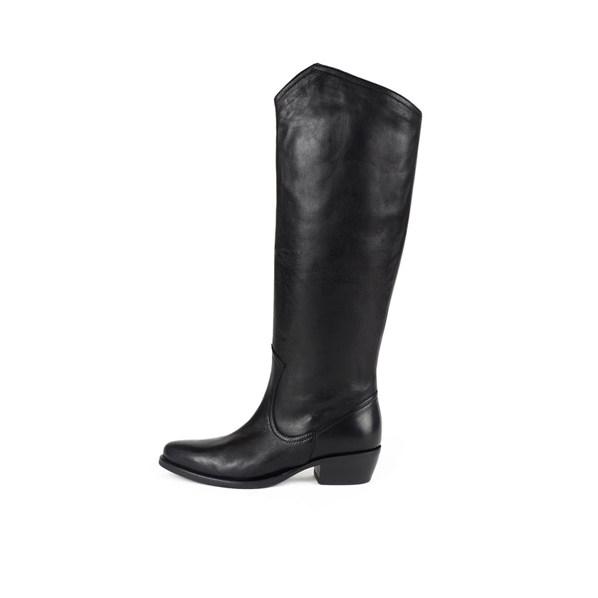 Viola Ricci Luise - Stivale Alto In Pelle Nero