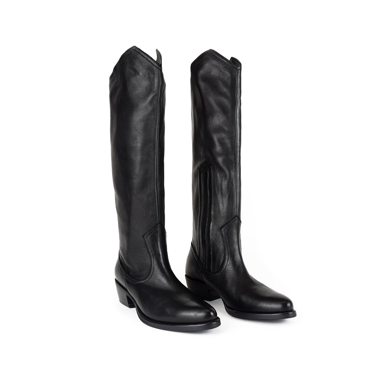 Viola Ricci Luise - Stivale alto in pelle Nero