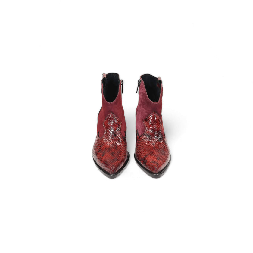 Viola Ricci Trixie - Stivaletto Texano Amaranto