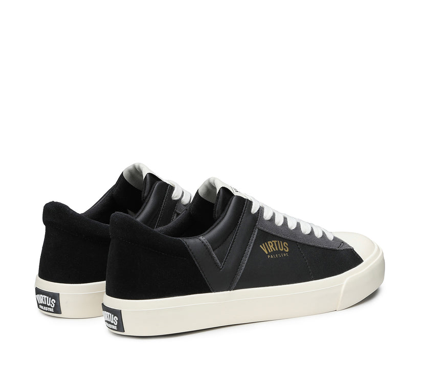 VIRTUS PALESTRE Rubby Low Leather/Suede Black