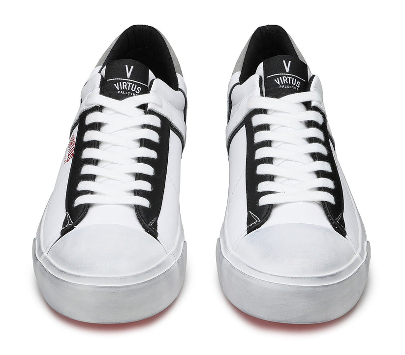 VIRTUS PALESTRE Rubby Low Leather/Suede White/Grey