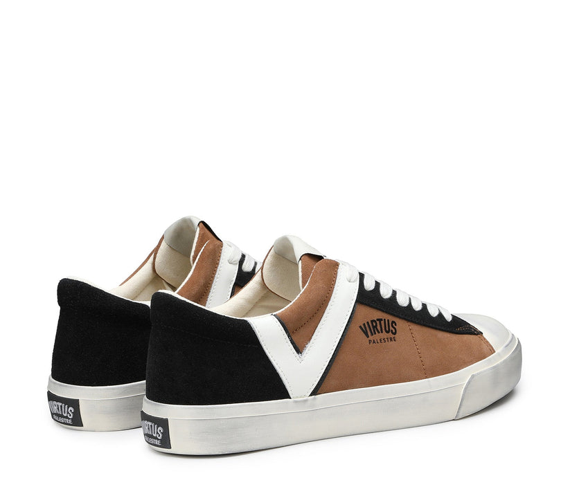 VIRTUS PALESTRE Rubby Low Suede Camel/Black