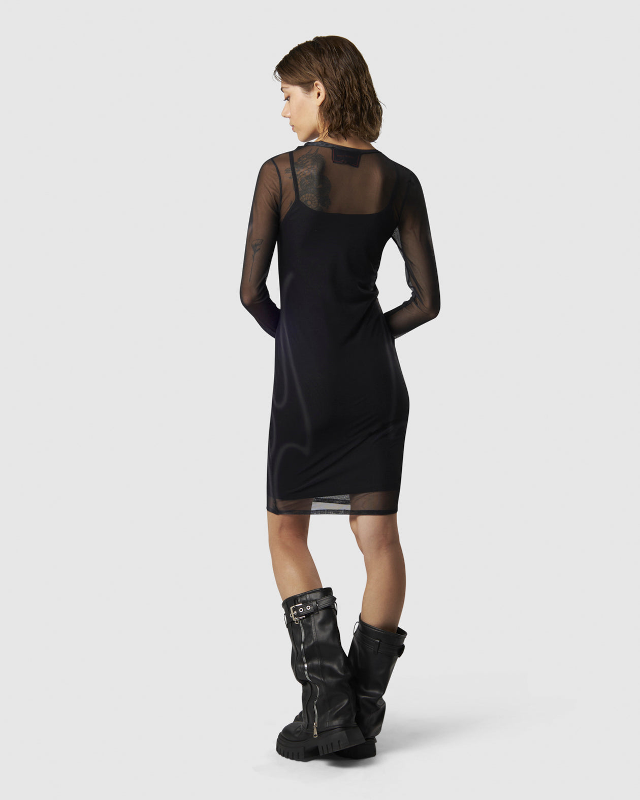 Vision Of Super BLACK DRESS WITH SAND TRIBAL FLAMES