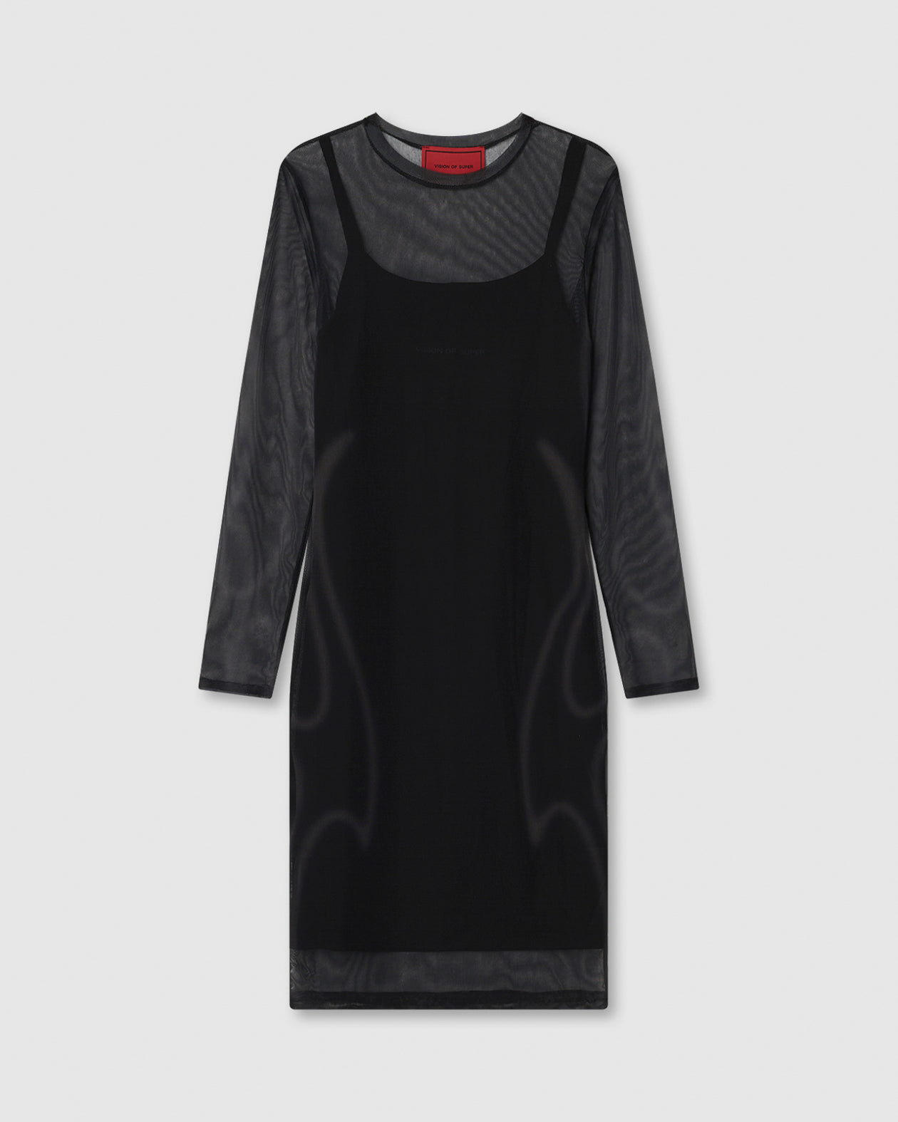 Vision Of Super BLACK DRESS WITH SAND TRIBAL FLAMES