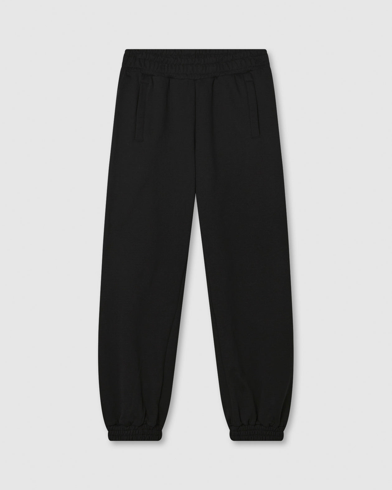 Vision Of Super BLACK WOMEN PANTS WITH EMBROIDERED FLAME LOGO ON FRONT AND PRINTED LOGO ON BACK