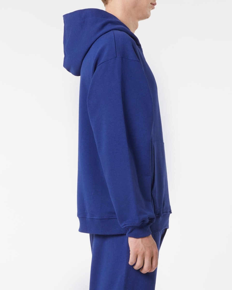 Vision Of Super BLUE HOODIE WITH EMBROIDERED FLAMING HEART