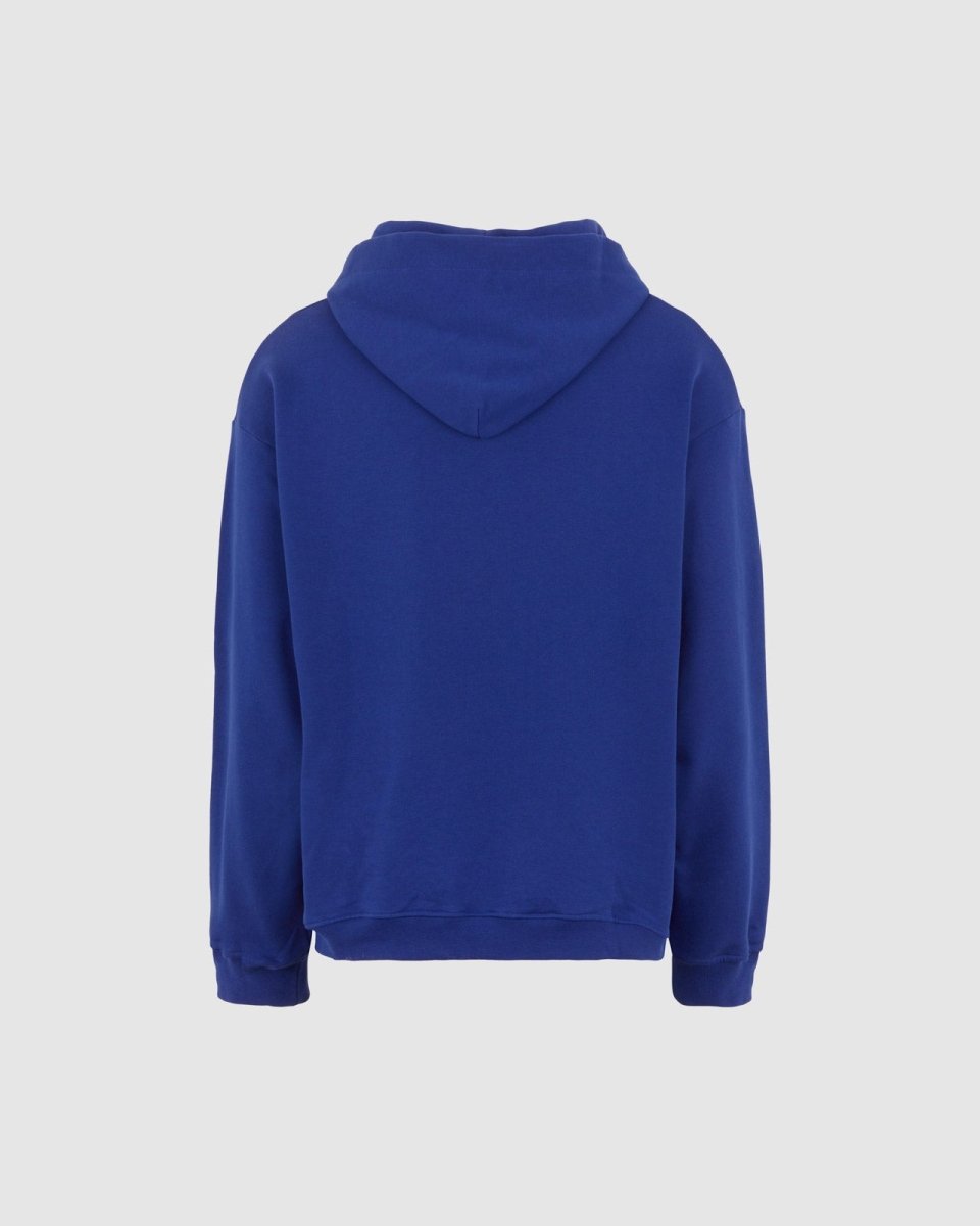 Vision Of Super BLUE HOODIE WITH EMBROIDERED FLAMING HEART