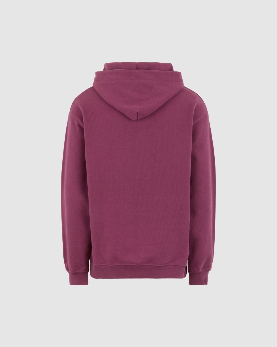 Vision Of Super GRAPE WINE HOODIE WITH EMBROIDERED FLAMING HEART