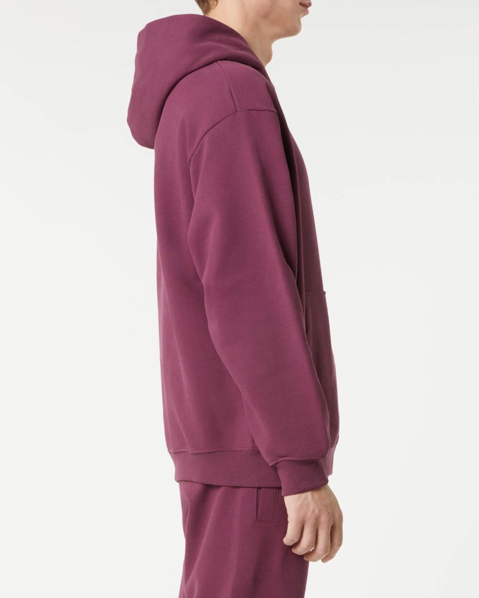 Vision Of Super GRAPE WINE HOODIE WITH EMBROIDERED FLAMING HEART