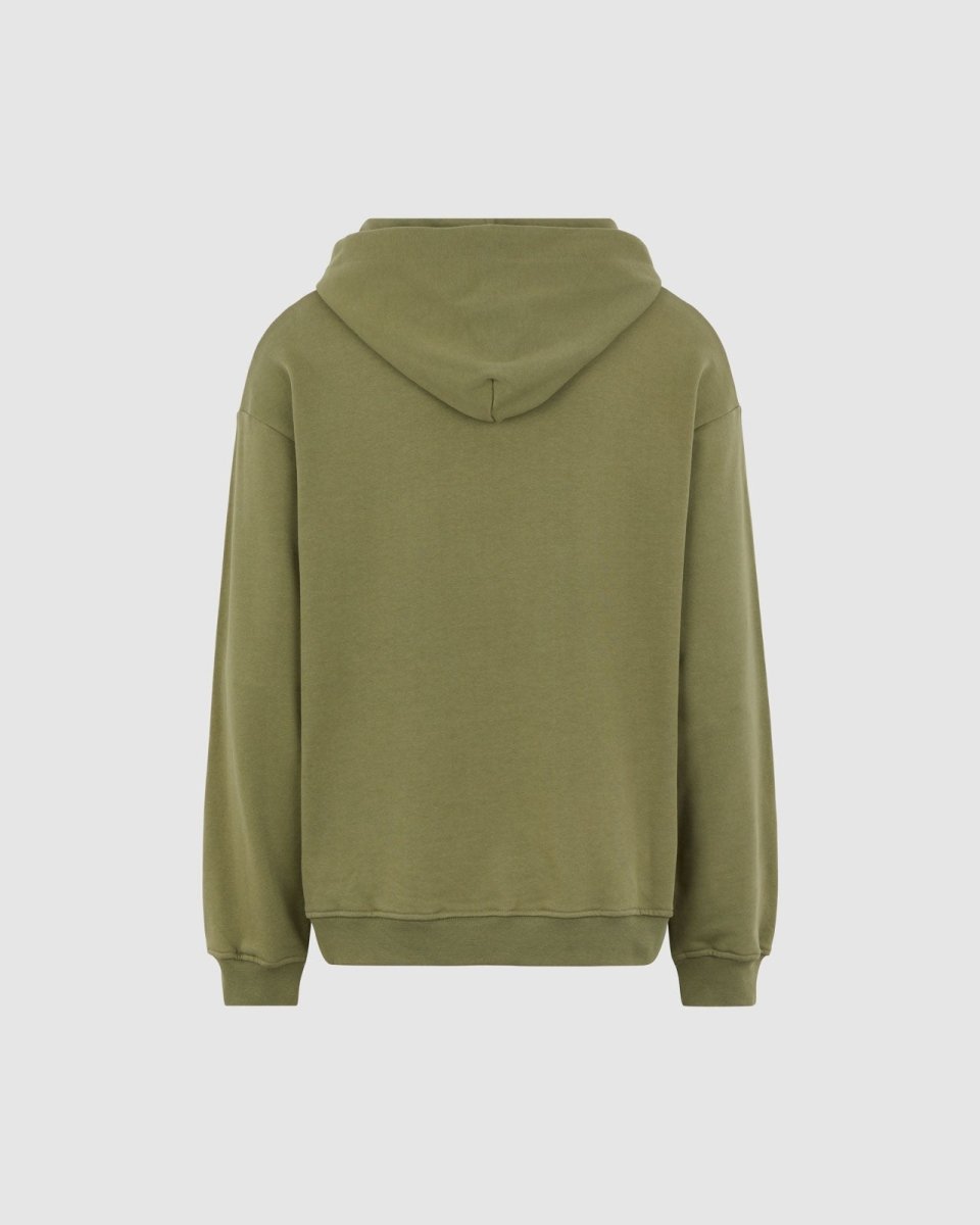 Vision Of Super GREEN HOODIE WITH EMBROIDERED FLAMING HEART