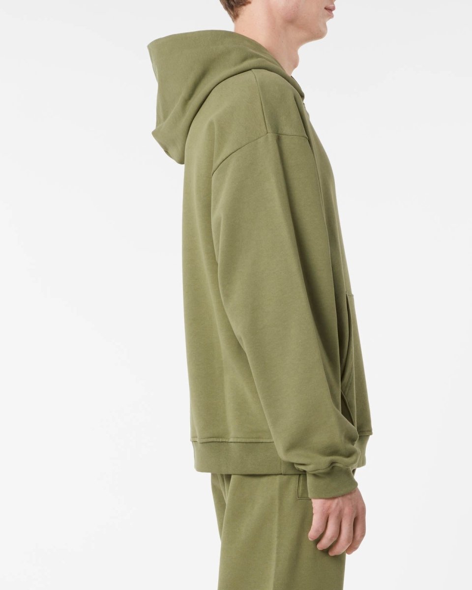 Vision Of Super GREEN HOODIE WITH EMBROIDERED FLAMING HEART