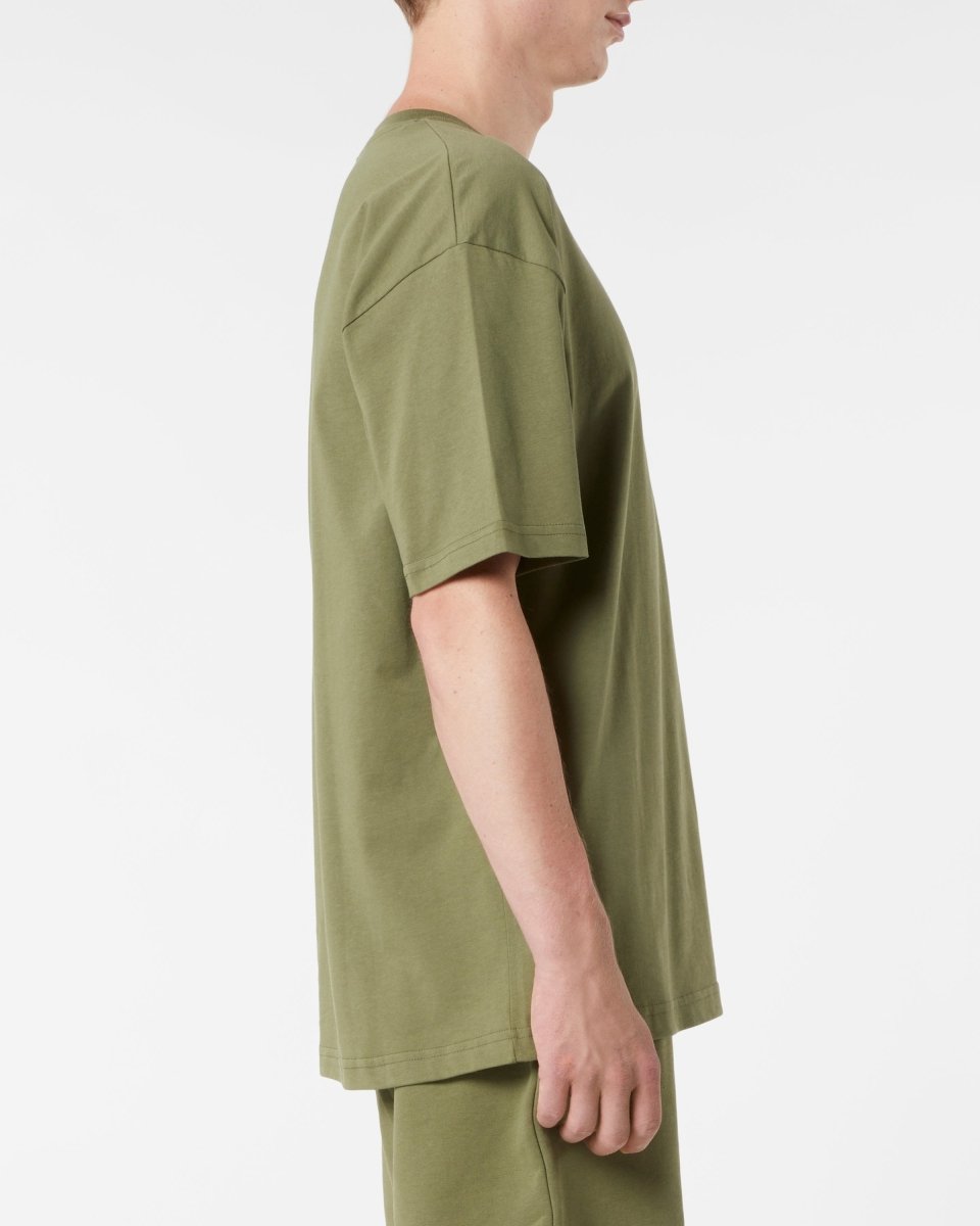 Vision Of Super GREEN T-SHIRT WITH EMBROIDERED FLAMING HEART