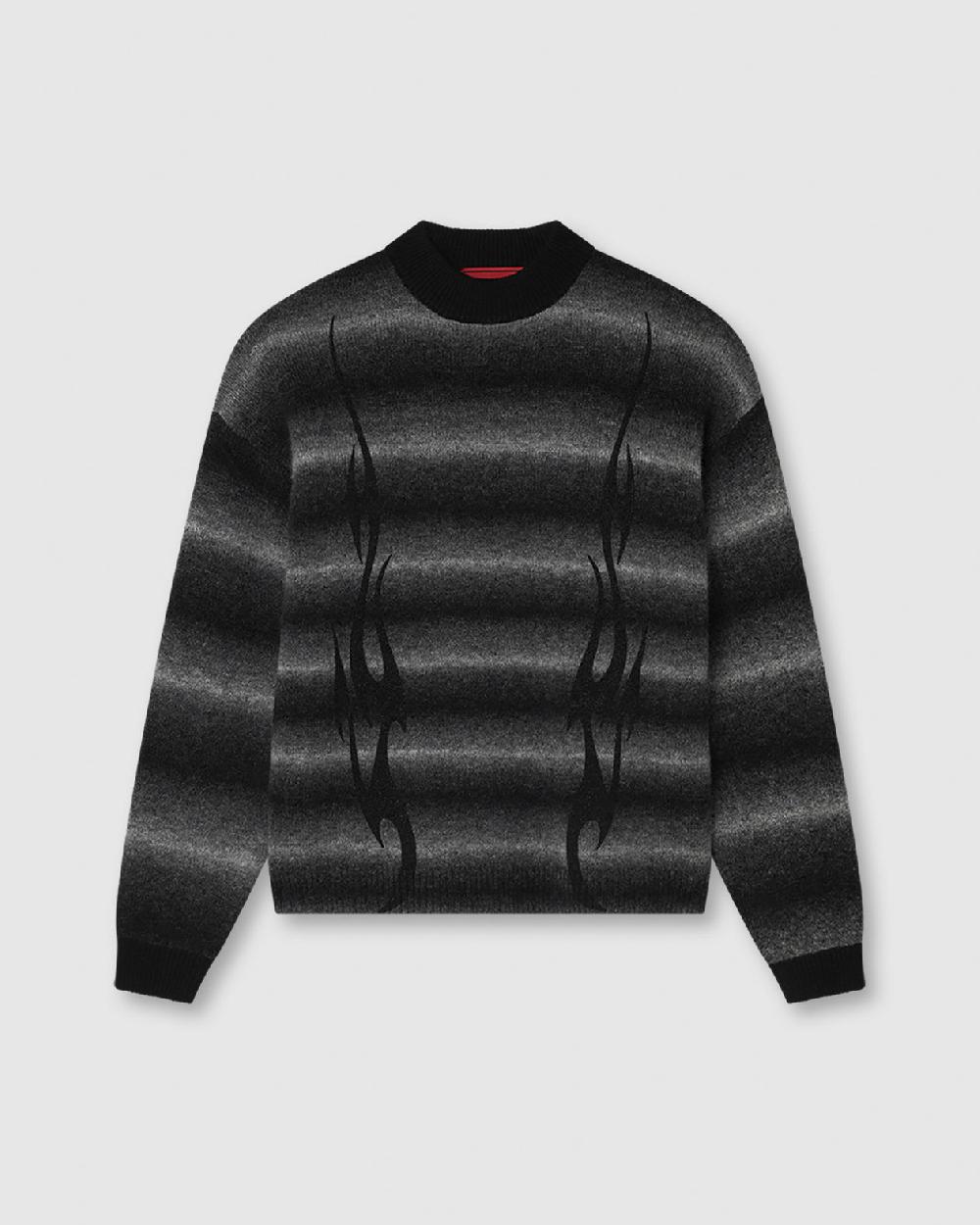 Vision Of Super LIGHT BLUE SHADED JUMPER WITH TRIBAL FLAMES PRINT