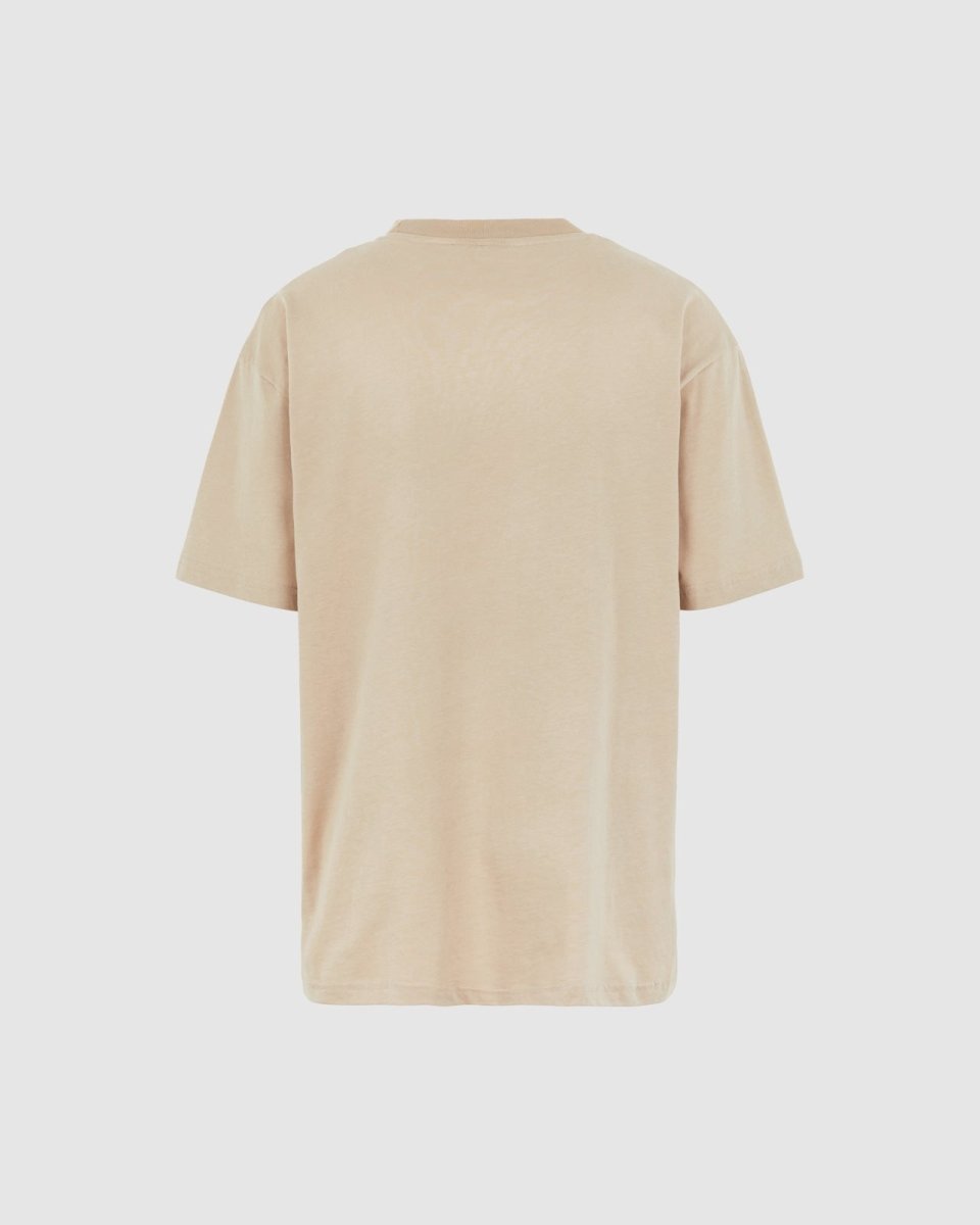 Vision Of Super LIGHT BROWN T-SHIRT WITH EMBROIDERED FLAMING HEART