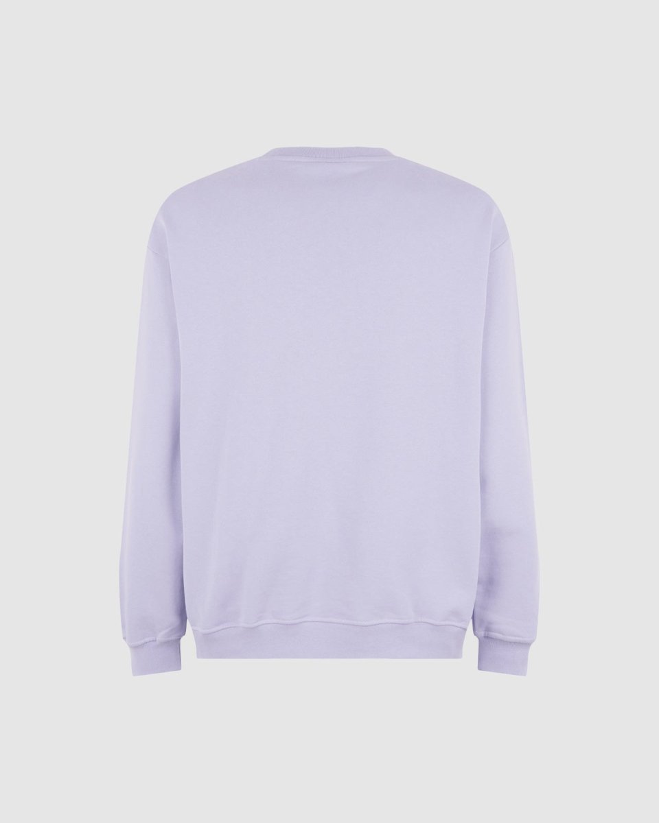 Vision Of Super LILAC CREWNECK WITH EMBROIDERED FLAMING HEART