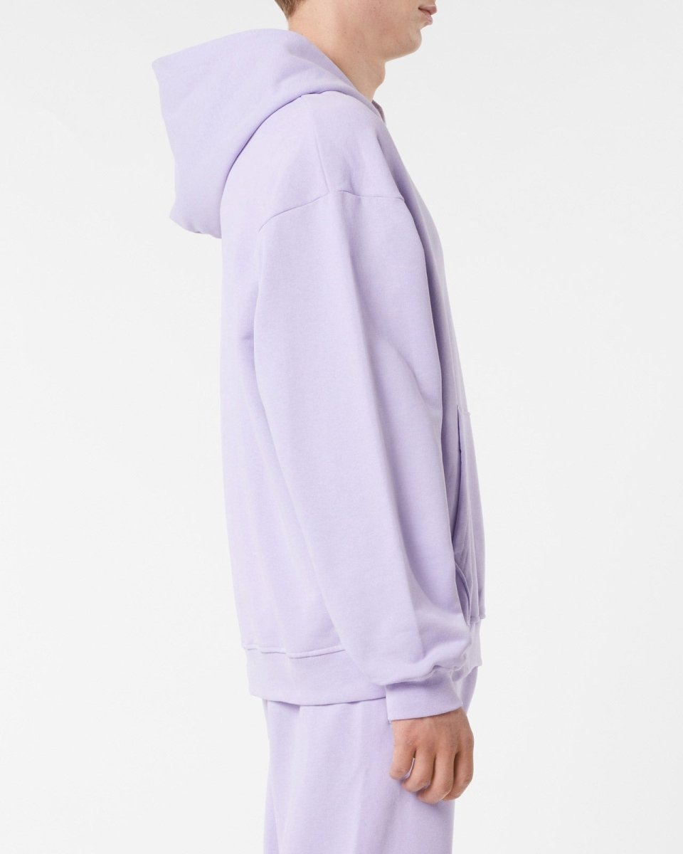 Vision Of Super LILAC HOODIE WITH EMBROIDERED FLAMING HEART