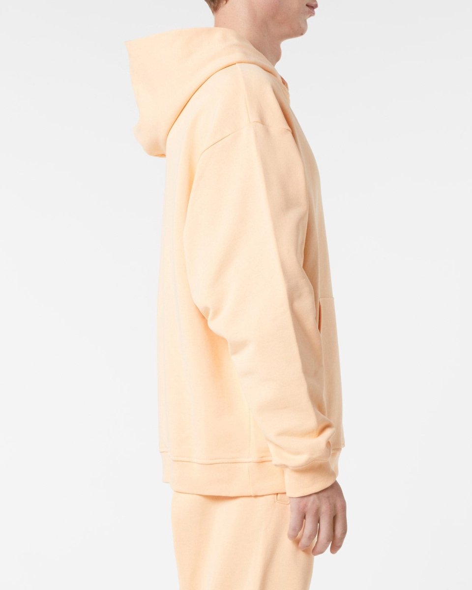 Vision Of Super PEACH HOODIE WITH EMBROIDERED FLAMING HEART
