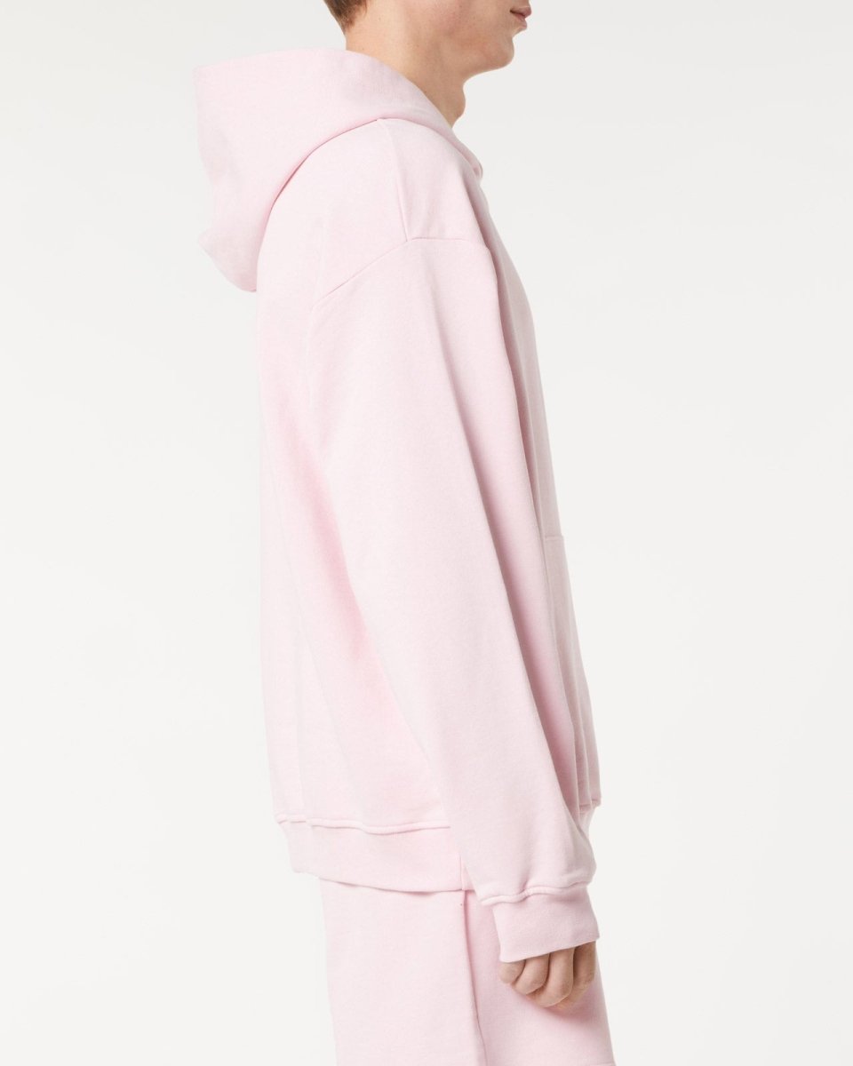 Vision Of Super PINK HOODIE WITH EMBROIDERED FLAMING HEART