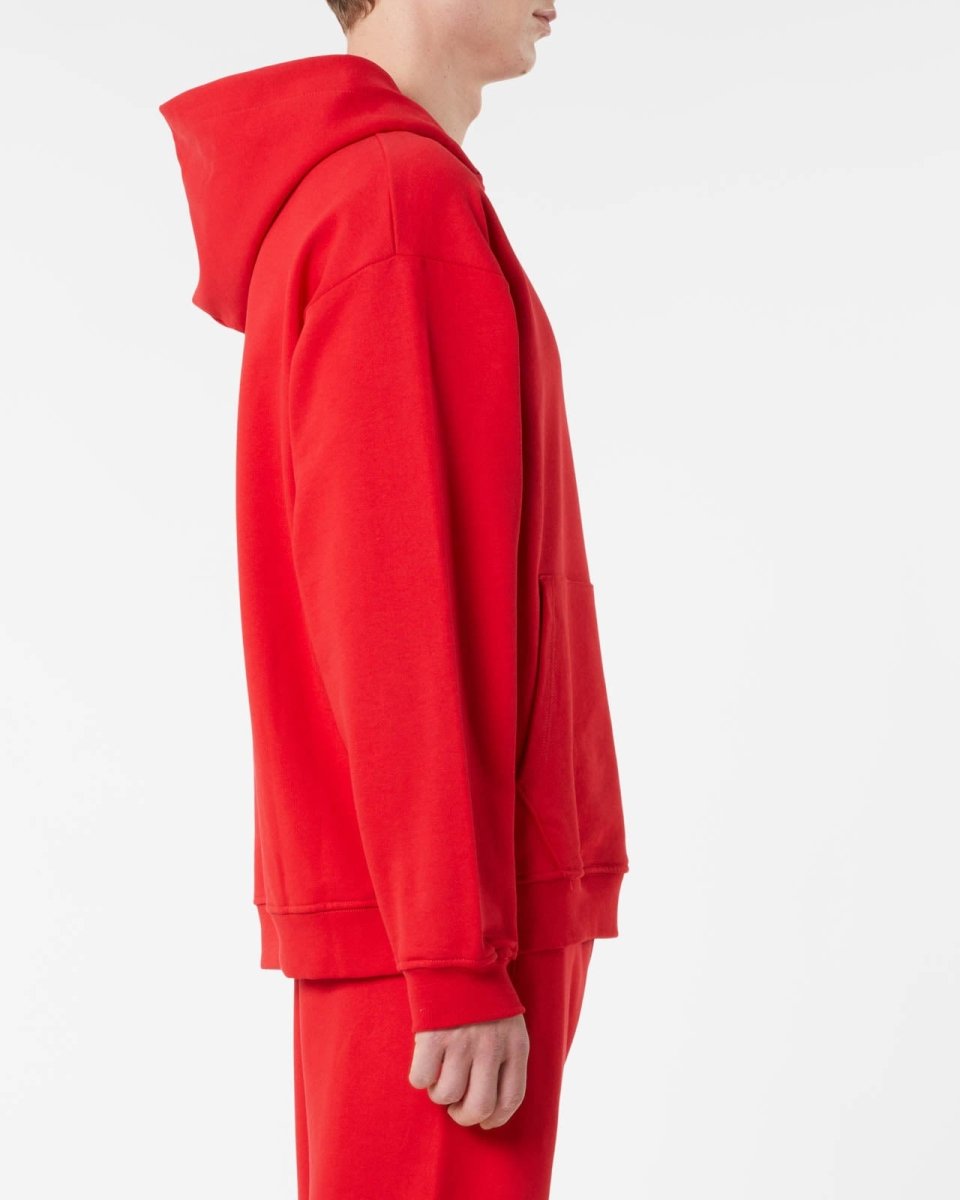 Vision Of Super RED HOODIE WITH EMBROIDERED FLAMING HEART