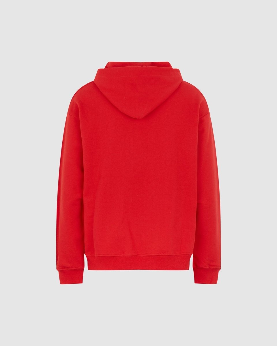Vision Of Super RED HOODIE WITH EMBROIDERED FLAMING HEART