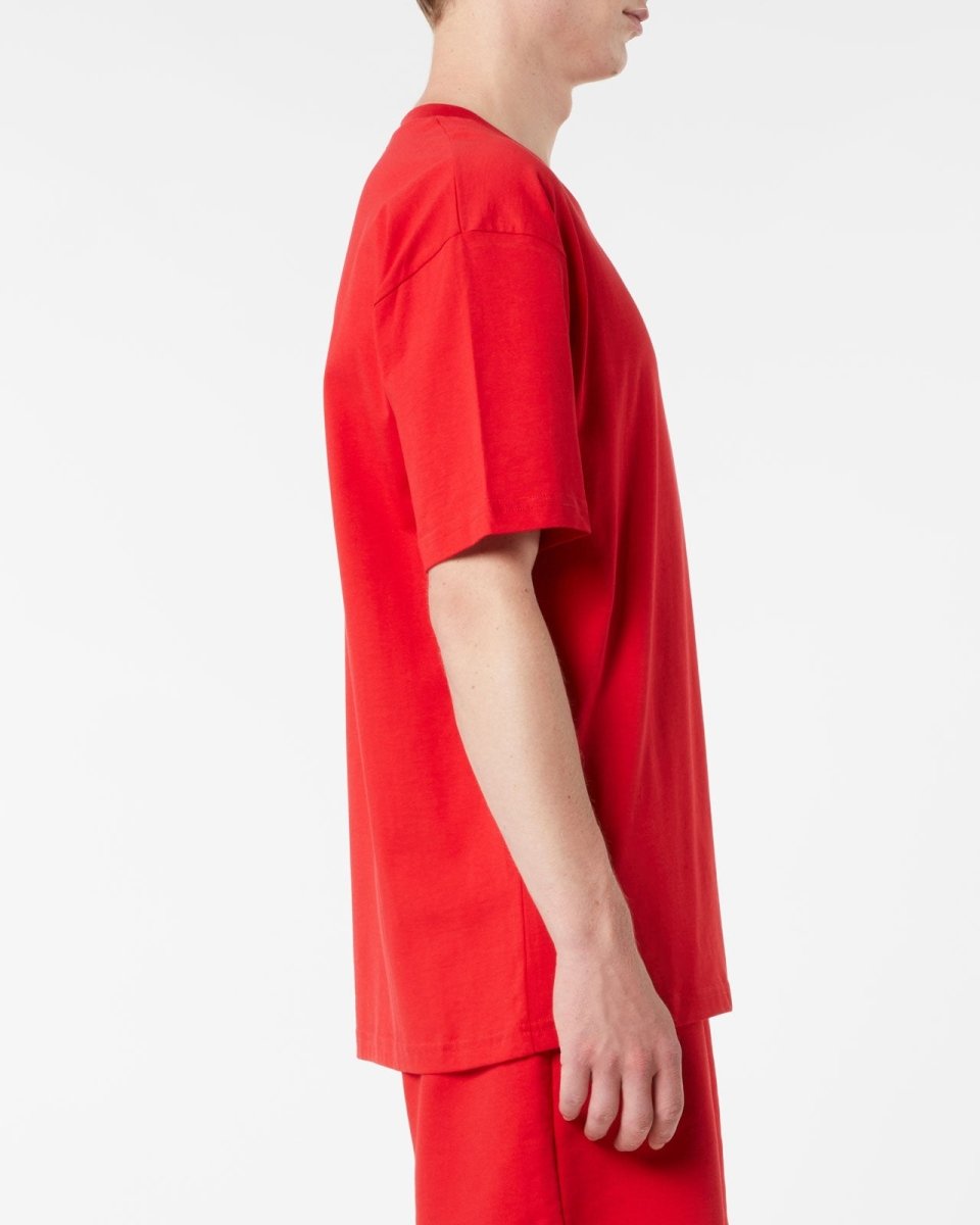 Vision Of Super RED T-SHIRT WITH EMBROIDERED FLAMING HEART