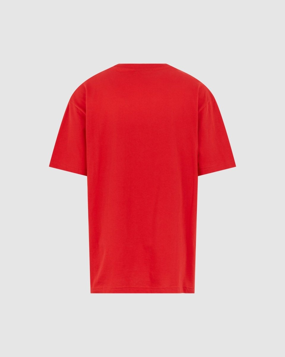 Vision Of Super RED T-SHIRT WITH EMBROIDERED FLAMING HEART
