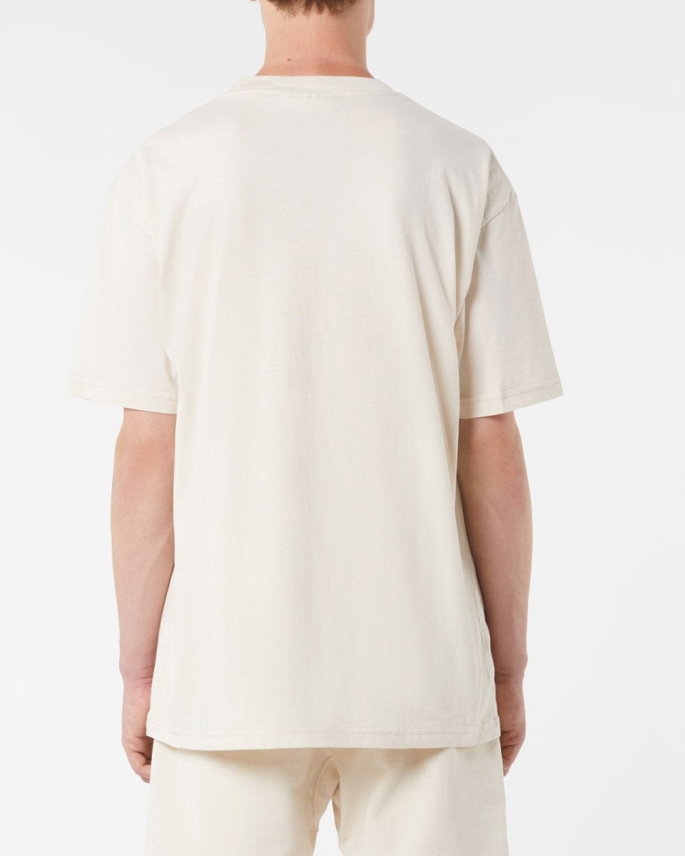 Vision Of Super SAND T-SHIRT WITH EMBROIDERED FLAMING HEART