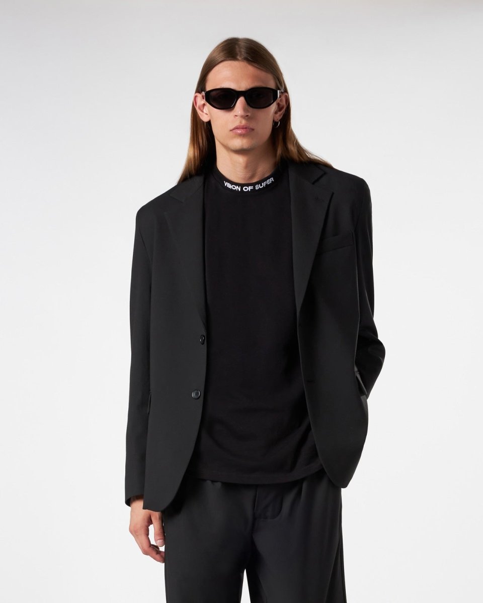 Vision Of Super BLACK BLAZER WITH INTERNAL FLAMES