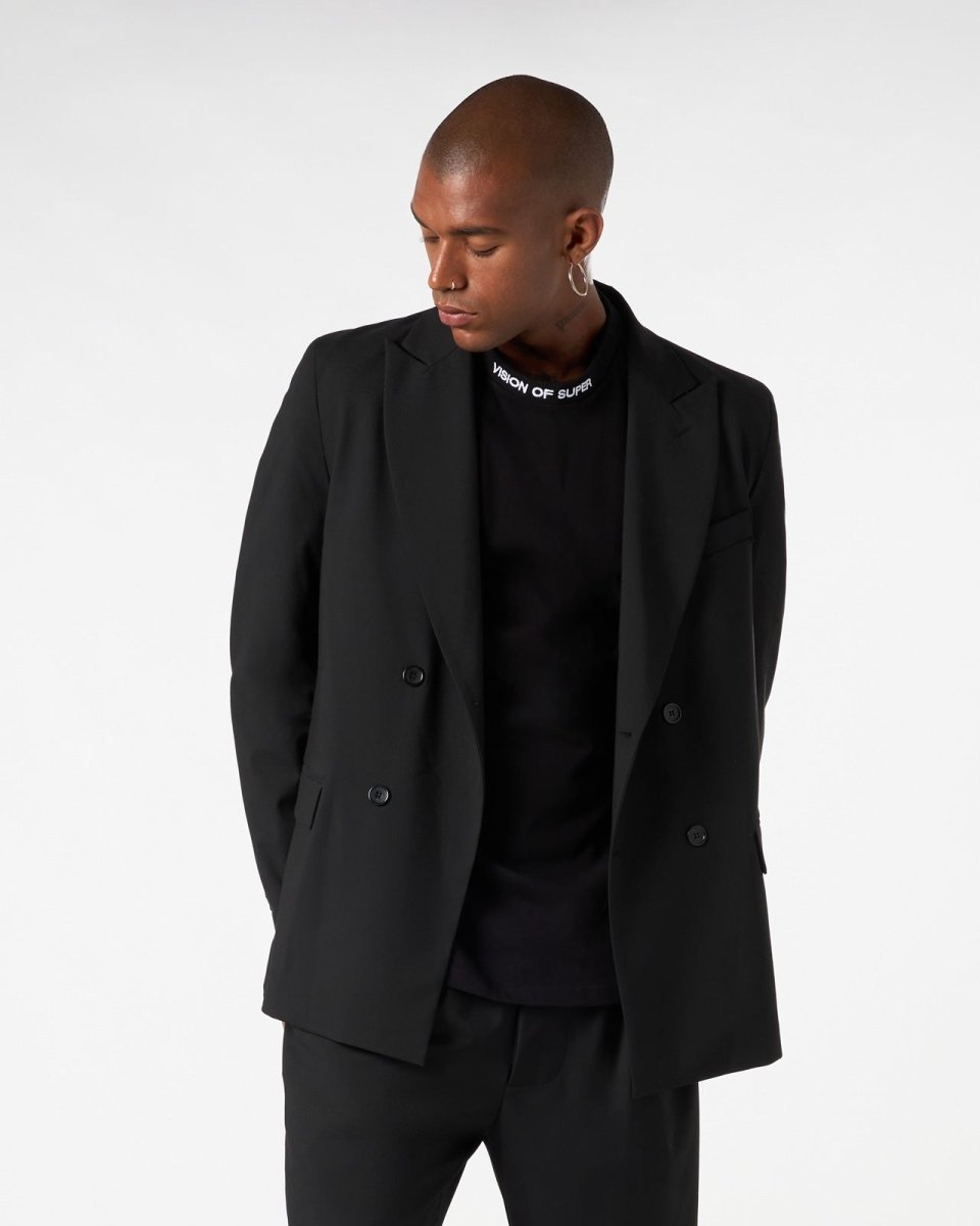 Vision Of Super BLACK BLAZER WITH INTERNAL FLAMES