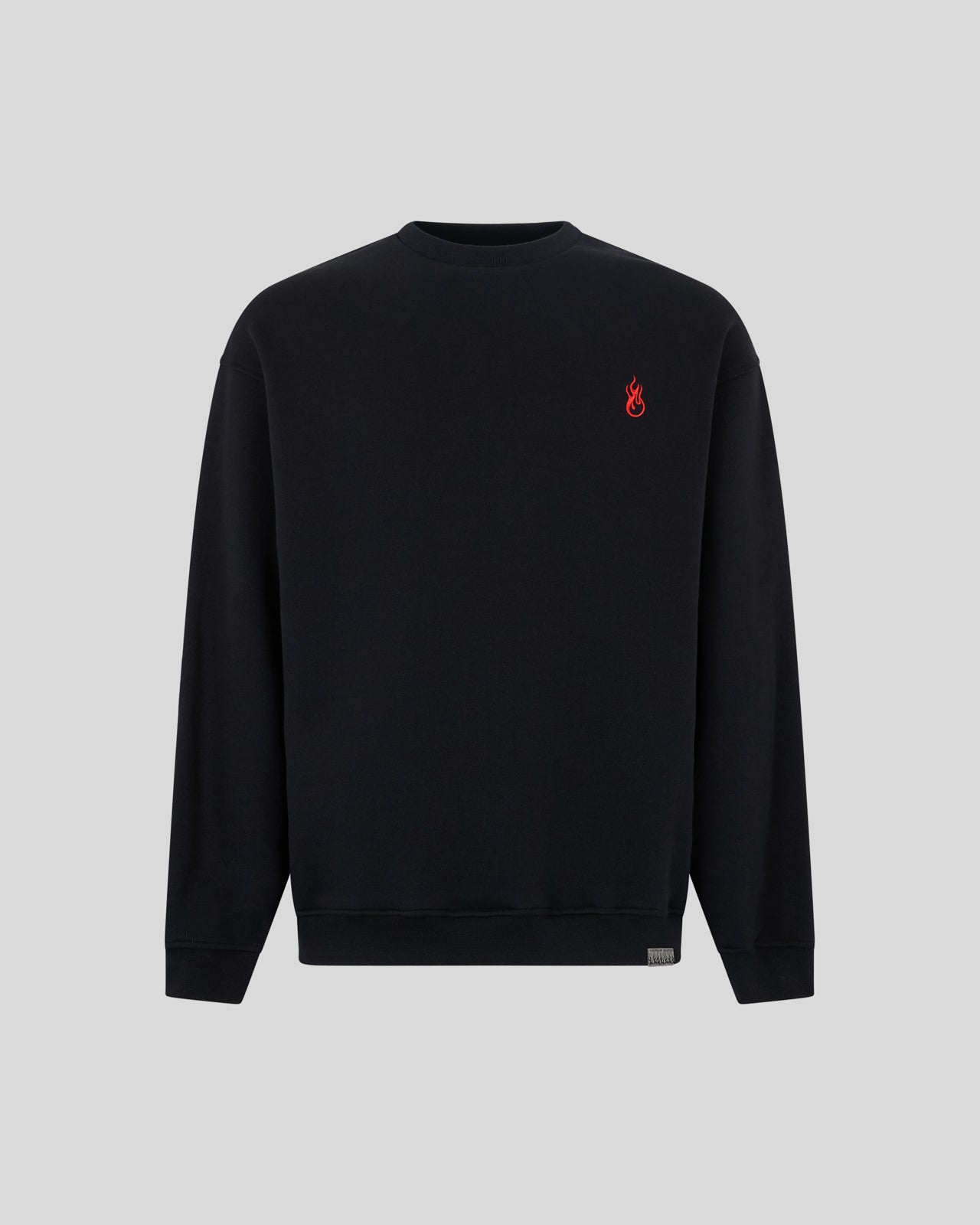 Vision Of Super BLACK CREWNECK WITH FLAMES LOGO