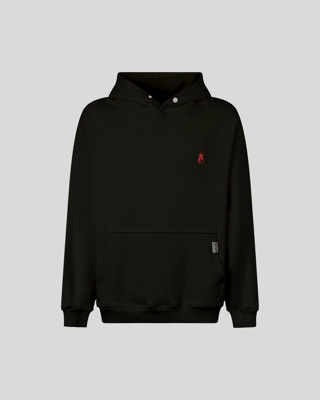 Vision Of Super BLACK HOODIE WITH FLAMES LOGO