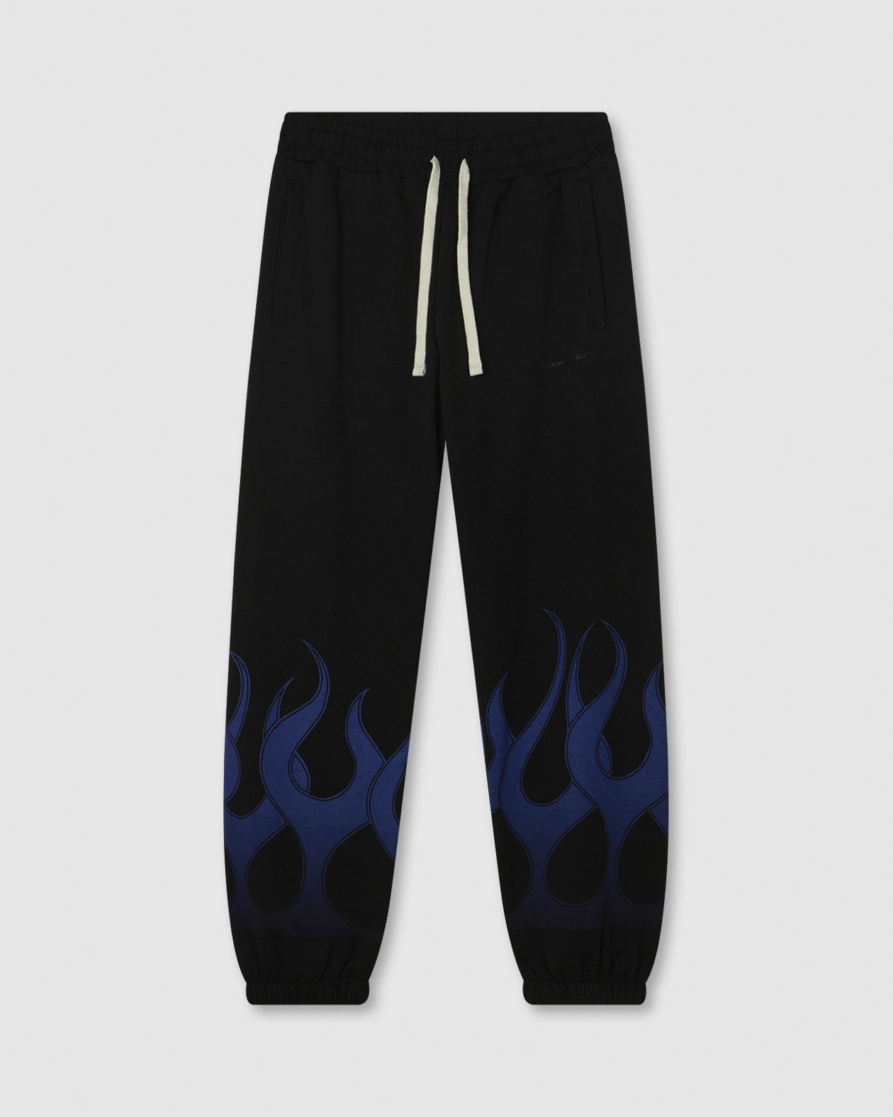 Vision Of Super BLACK PANTS WITH BLUE FLAMES