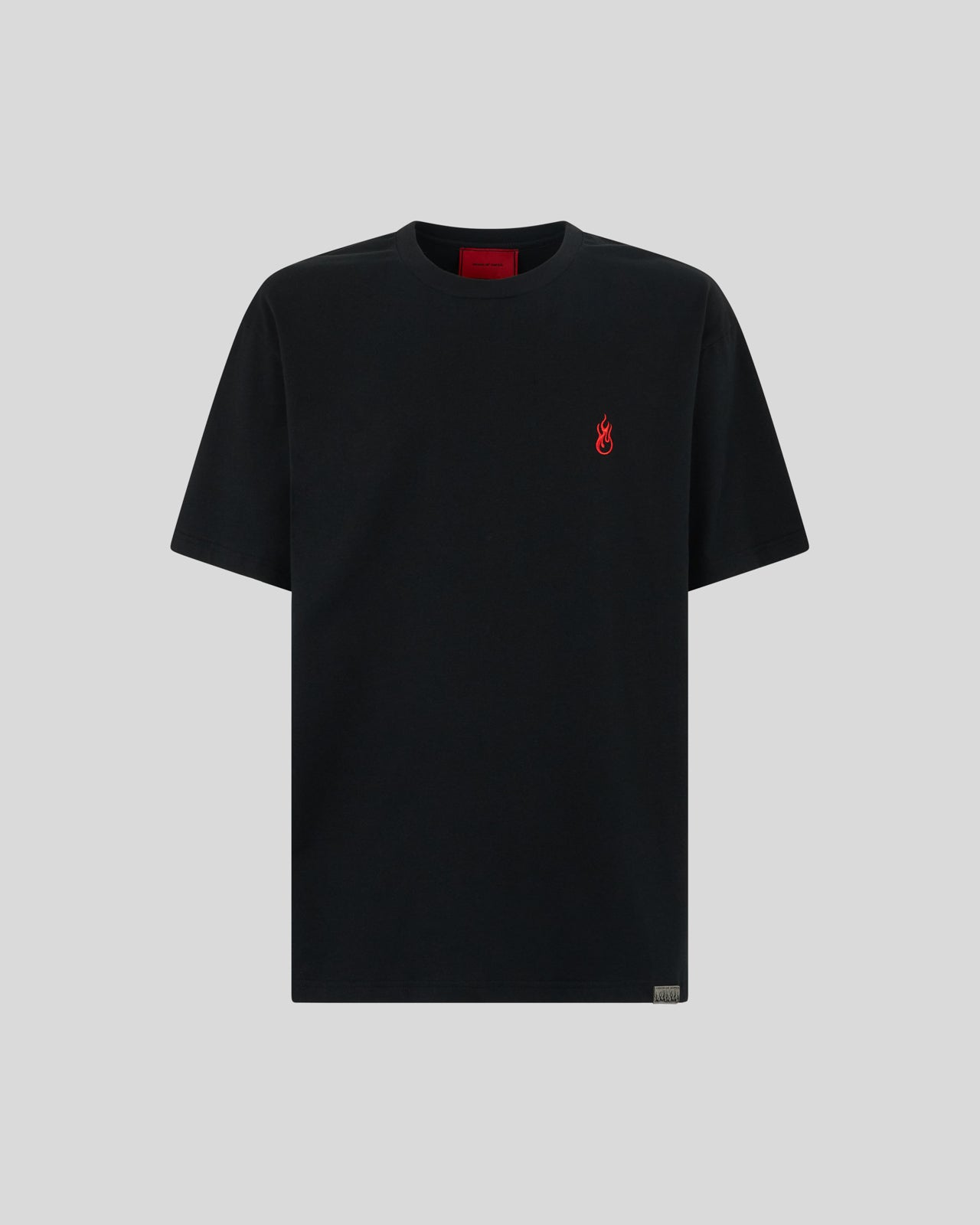Vision Of Super BLACK T-SHIRT WITH FLAMES LOGO