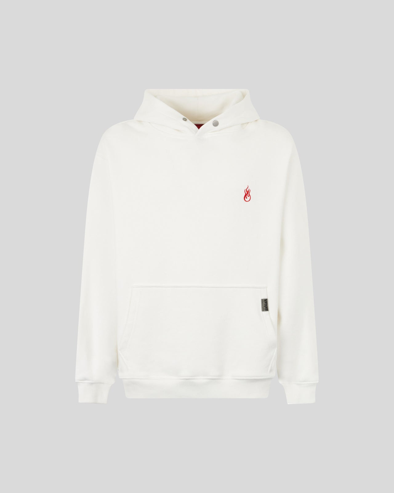 Vision Of Super WHITE HOODIE WITH FLAMES LOGO