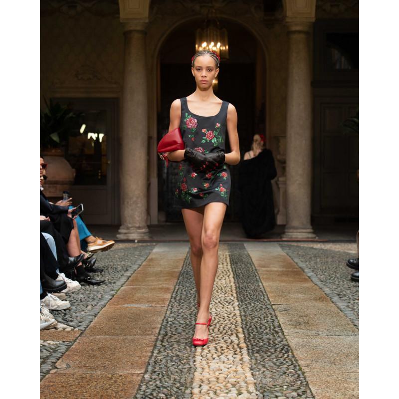 Vivetta ABITO CORTO CON ROSE STRASS