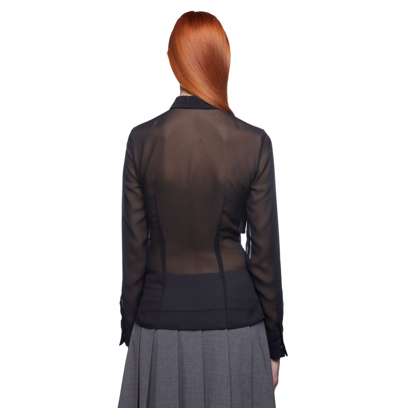 Vivetta CAMICIA CON RICAMO PROFILI GEORGETTE