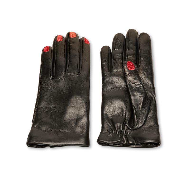 Vivetta GUANTI IN PELLE CON RICAMO UNGHIE