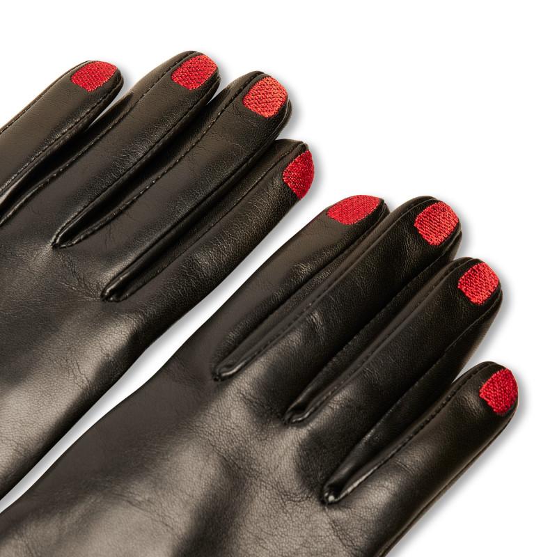 Vivetta GUANTI IN PELLE CON RICAMO UNGHIE