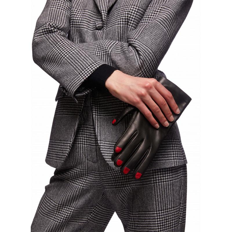 Vivetta GUANTI IN PELLE CON RICAMO UNGHIE