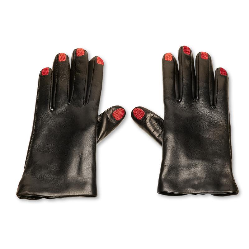 Vivetta GUANTI IN PELLE CON RICAMO UNGHIE