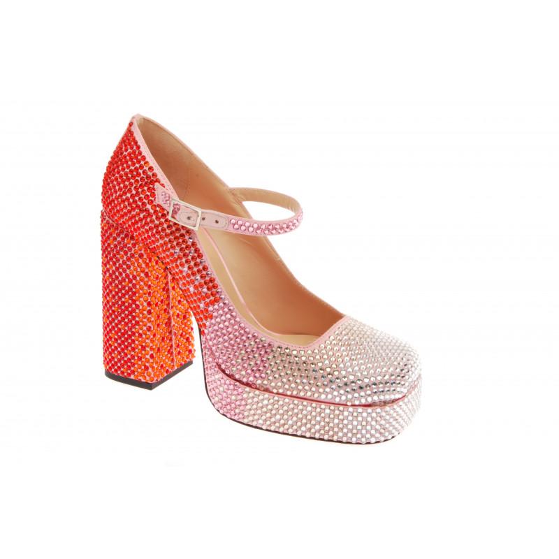 Vivetta MARY JANE PLATFORM STRASS DEGRADÈ