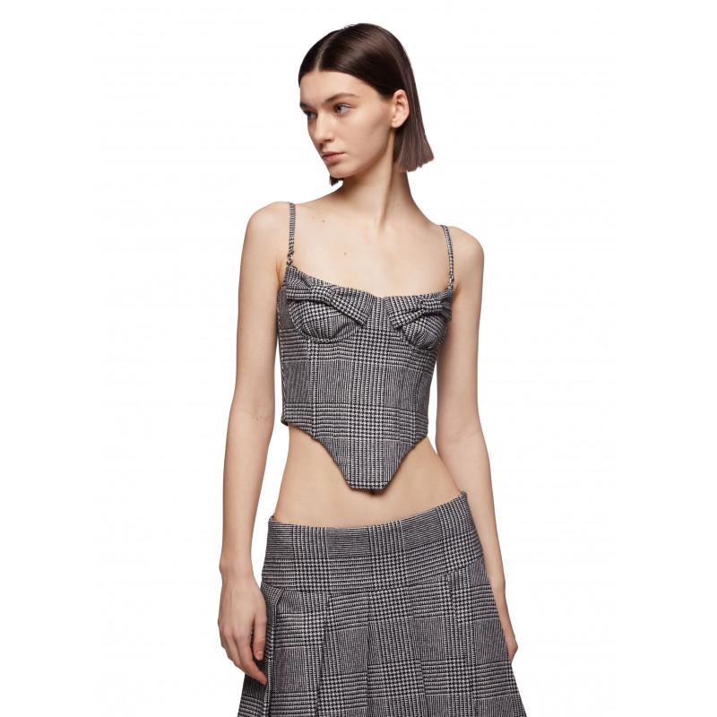 Vivetta TOP BUSTIER PIED-DE-POULE