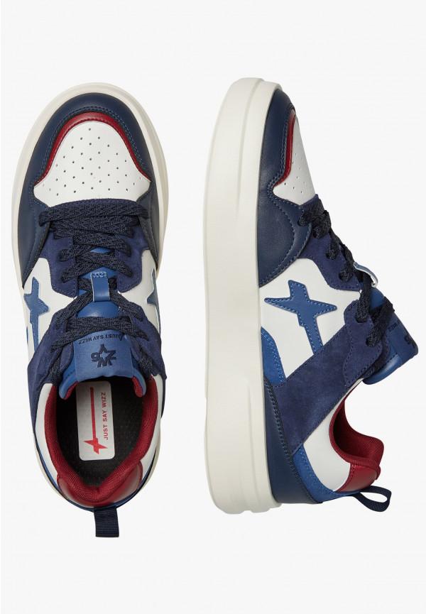 W6yz Sneakers In Ecopelle E Suede Bianco-Blu -BOND 2-M