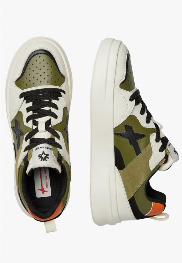 W6yz Sneakers In Ecopelle E Suede Militare -BOND 2-M