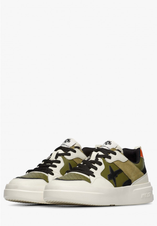 W6yz Sneakers In Ecopelle E Suede Militare -BOND 2-M
