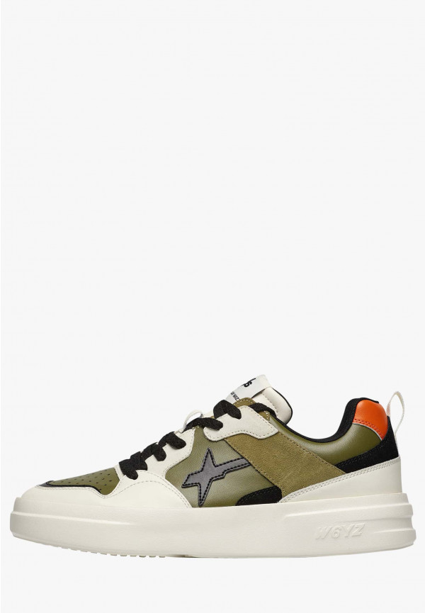 W6yz Sneakers in ecopelle e suede Militare -BOND 2-M