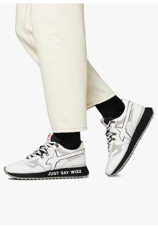 W6yz Sneakers In Ecopelle E Tessuto Tecnico Bianco -YAK-M