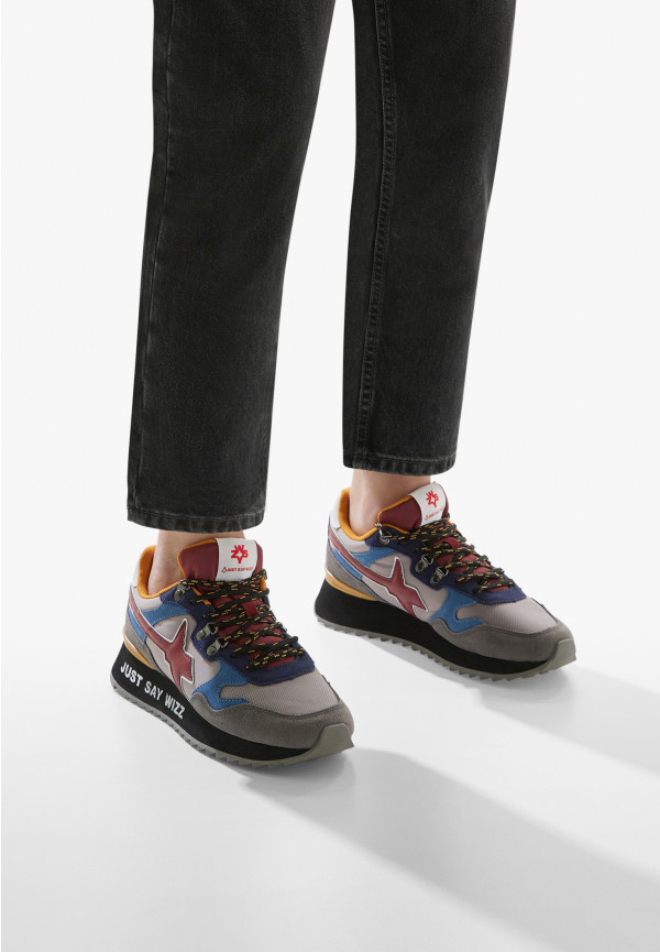 W6yz Sneakers In Suede E Tessuto Tecnico Antracite -YAK-M