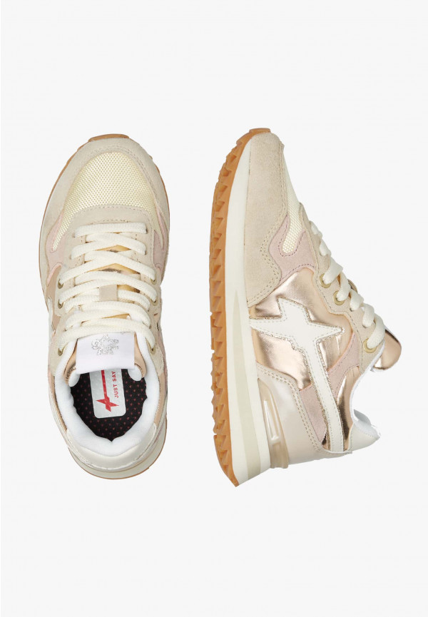 W6yz Sneakers In Suede E Tessuto Tecnico Beige -YAK-J