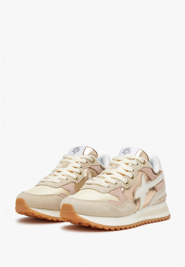 W6yz Sneakers In Suede E Tessuto Tecnico Beige -YAK-J